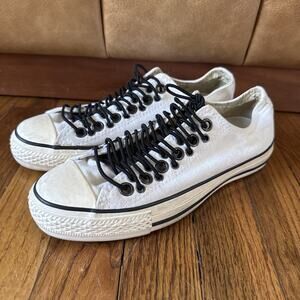 Converse X John Varvatos CT Multi Eyelet Rare White/ Black Shoes Wm Size 6.5